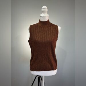 CLEARANCE! Brown VINTAGE Shimmer Top Size M